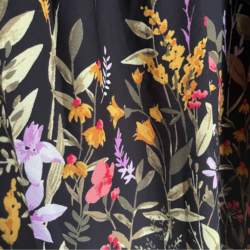 NWOT - Old Navy - Women’s Black Floral Mini Long-sleeve Summer Dress - Plus - Picture 4 of 9